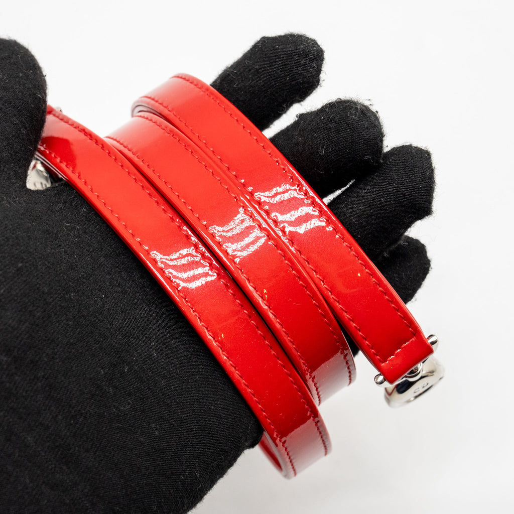 DIOR MEDIUM LADY DIOR PATENT RED SHW
