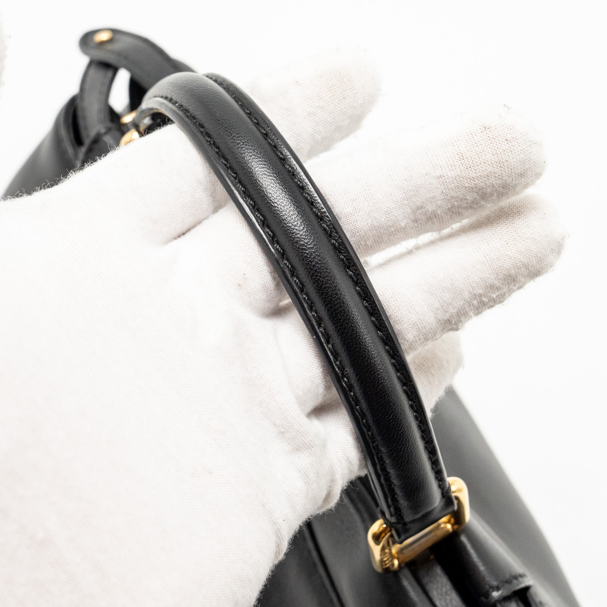 FENDI MINI PEEKABOO LAMBSKIN BLACK GHW
