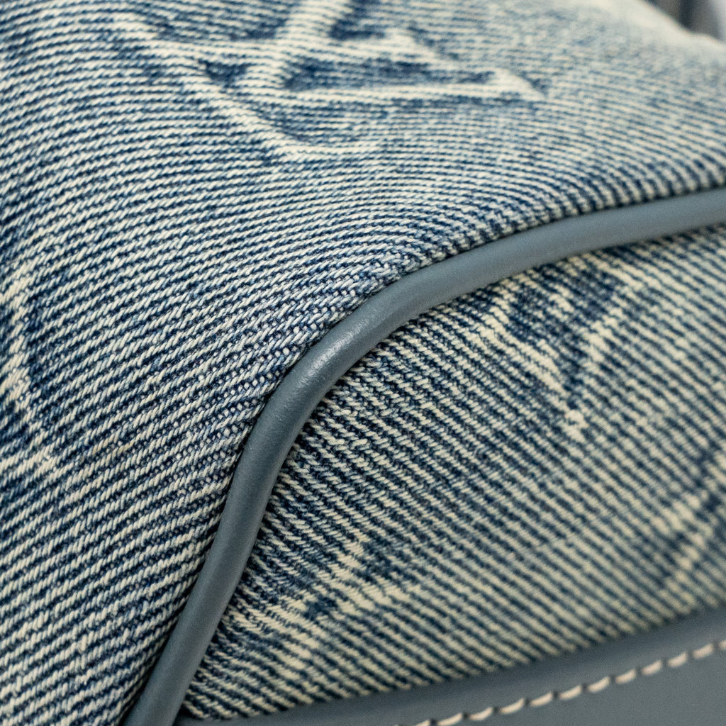 LOUIS VUITTON KEEPALL BANDOULIERE 25 WASHED DENIM CANVAS BLUE SHW