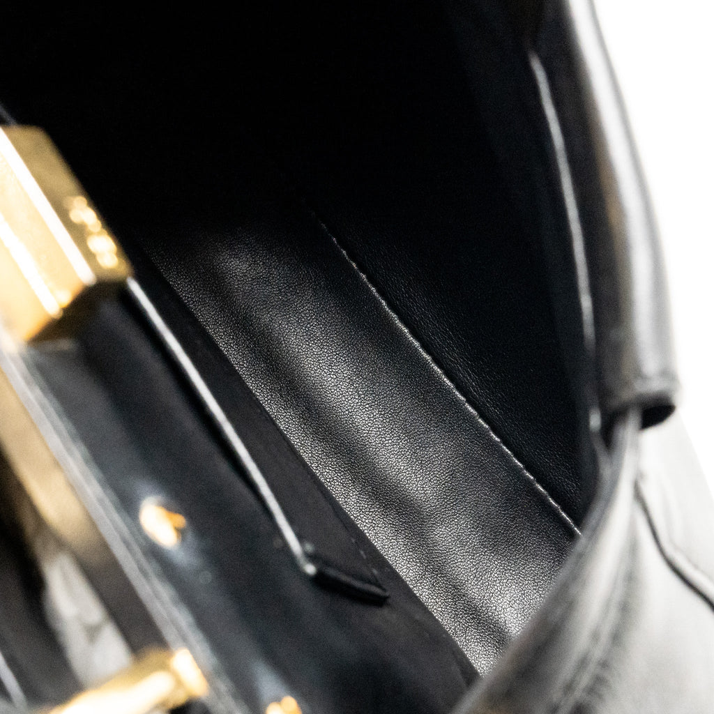 FENDI MINI PEEKABOO LAMBSKIN BLACK GHW