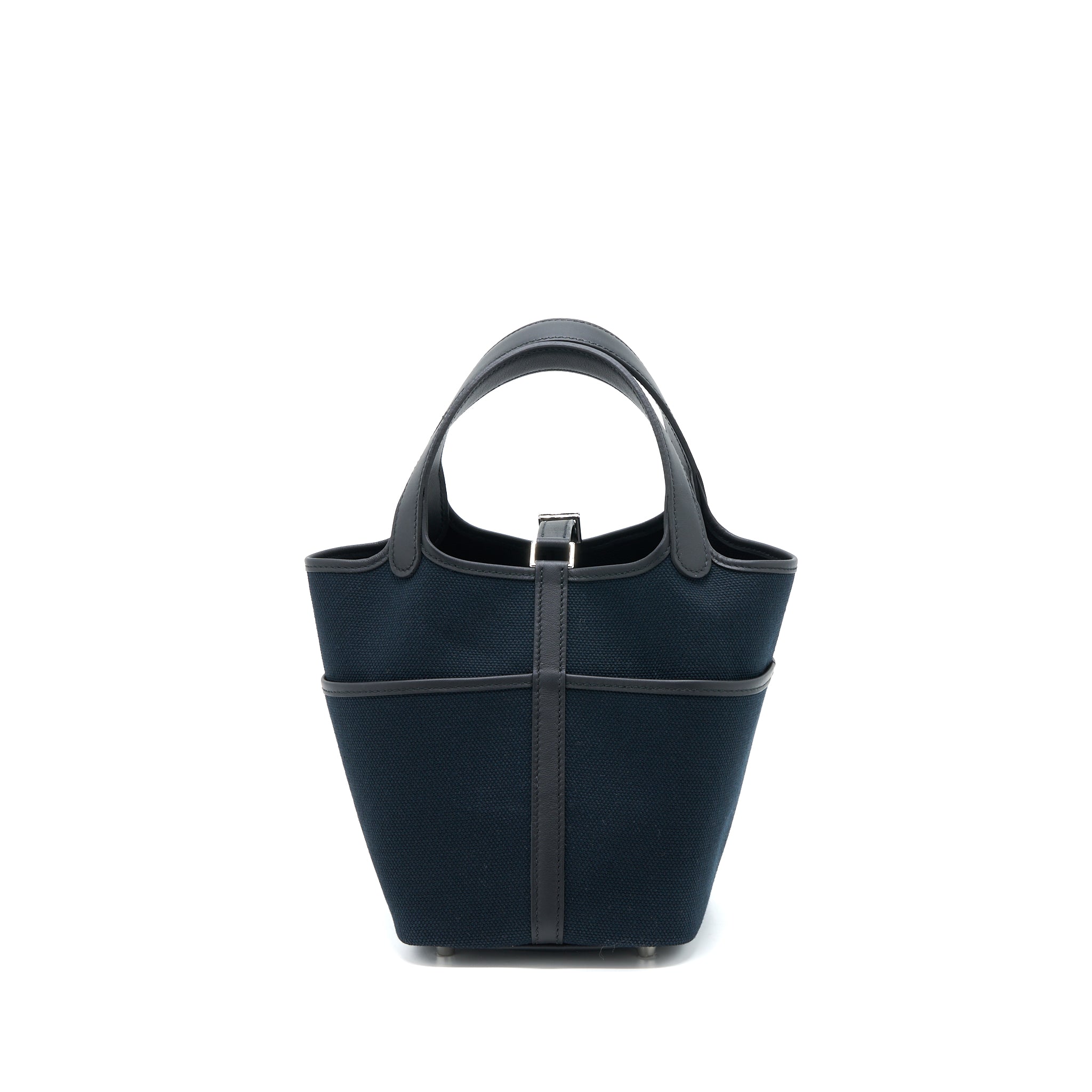 HERMES PICOTIN CARGO 18 LOCK BAG SWIFT/TOILE CANVAS BLACK SHW