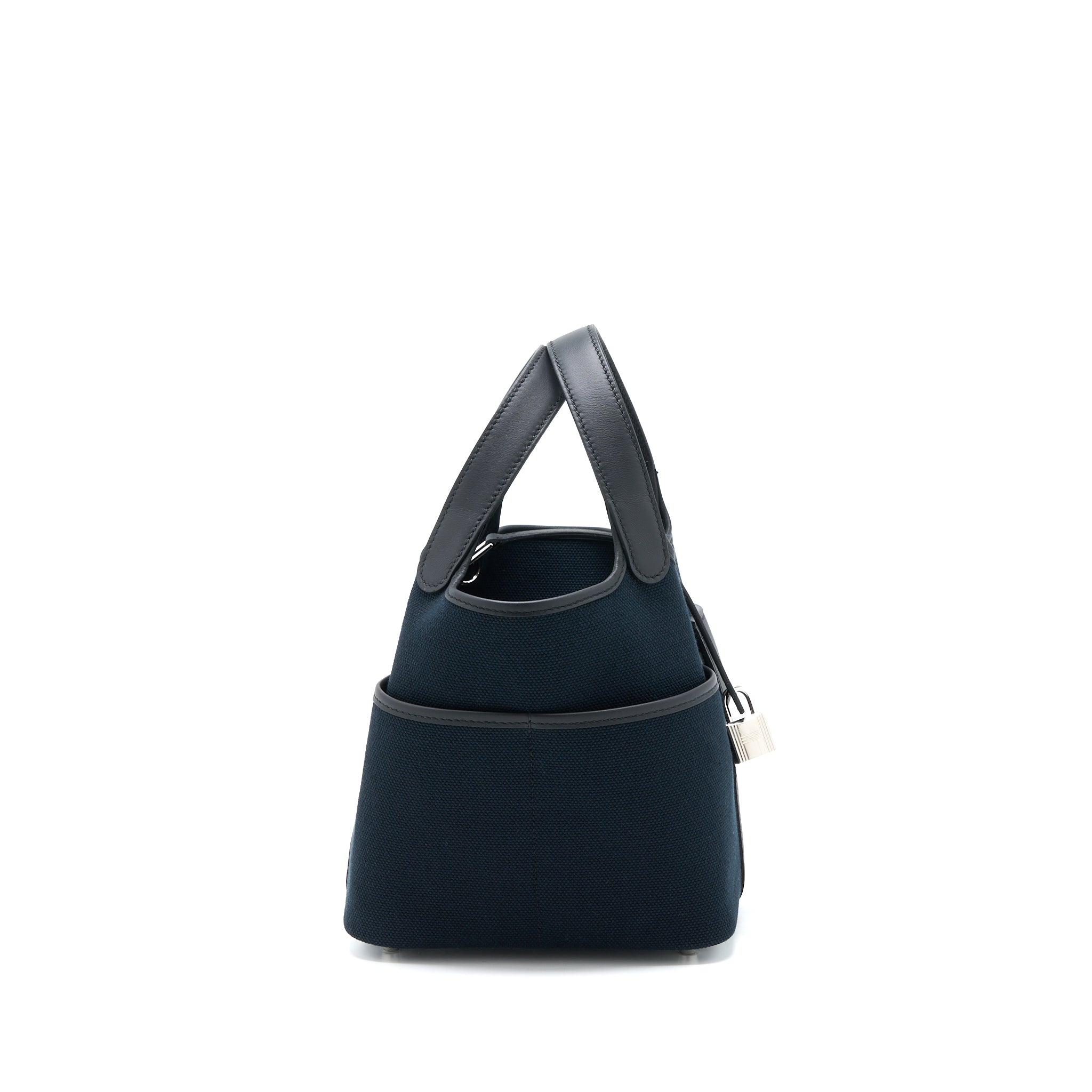 HERMES PICOTIN CARGO 18 LOCK BAG SWIFT/TOILE CANVAS BLACK SHW