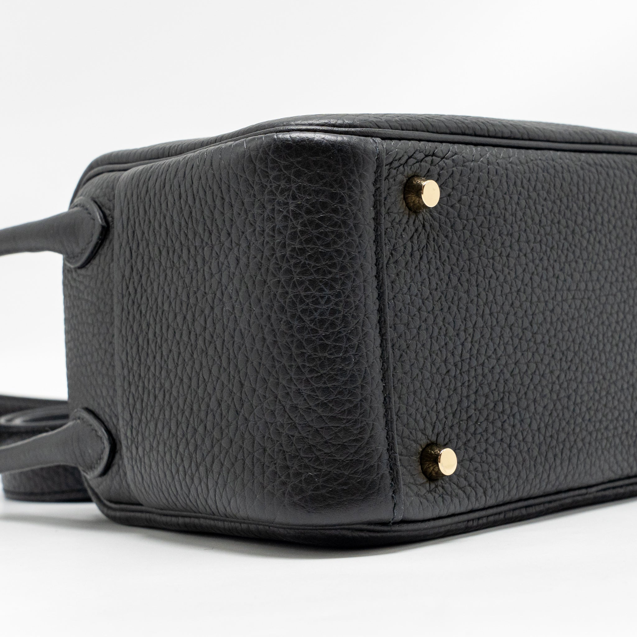 HERMES MINI LINDY CLEMENCE BLACK GHW