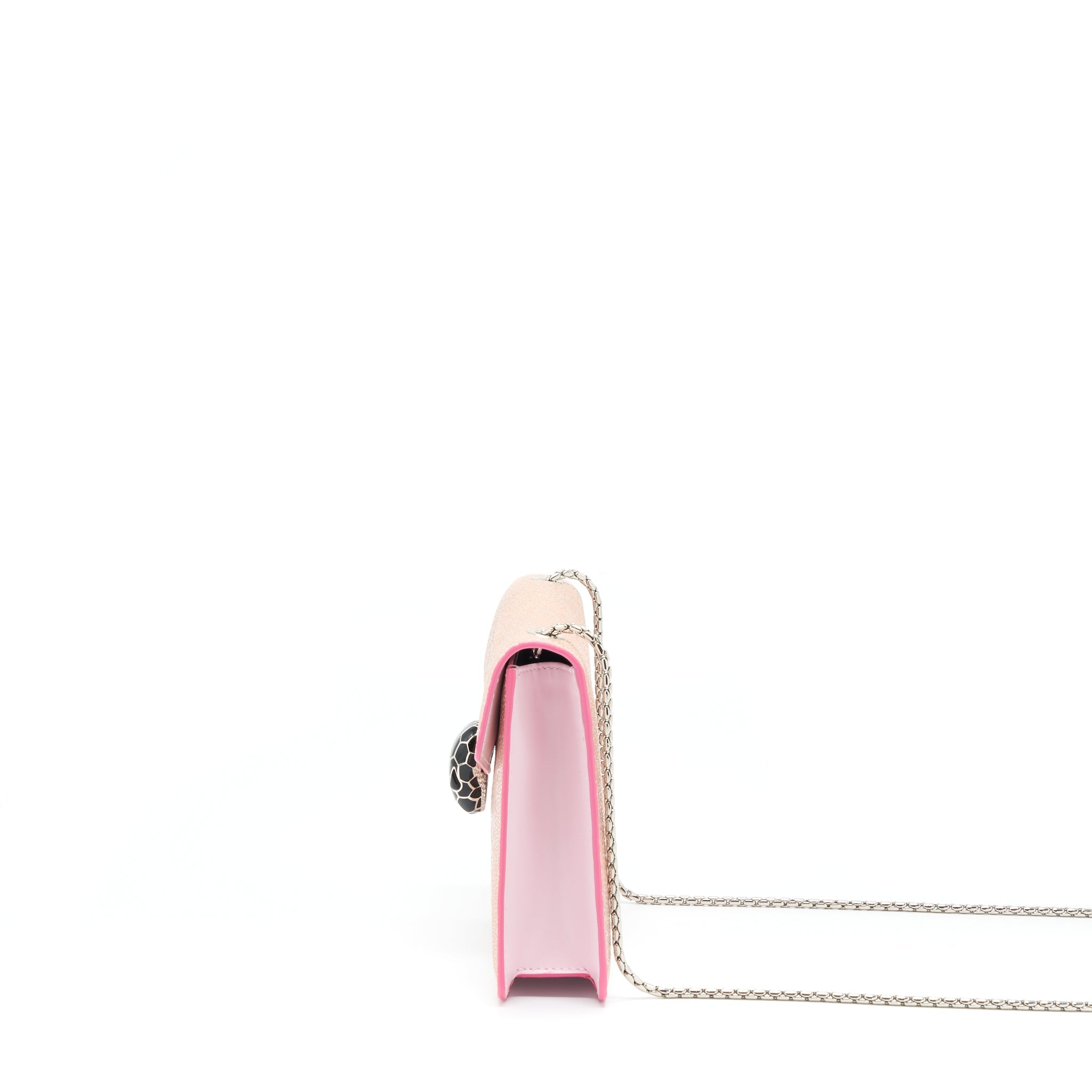 BVLGARI SERPENTI FOREVER BAG ROSA DI FRANCIA CRYSTAL GALUCHAT