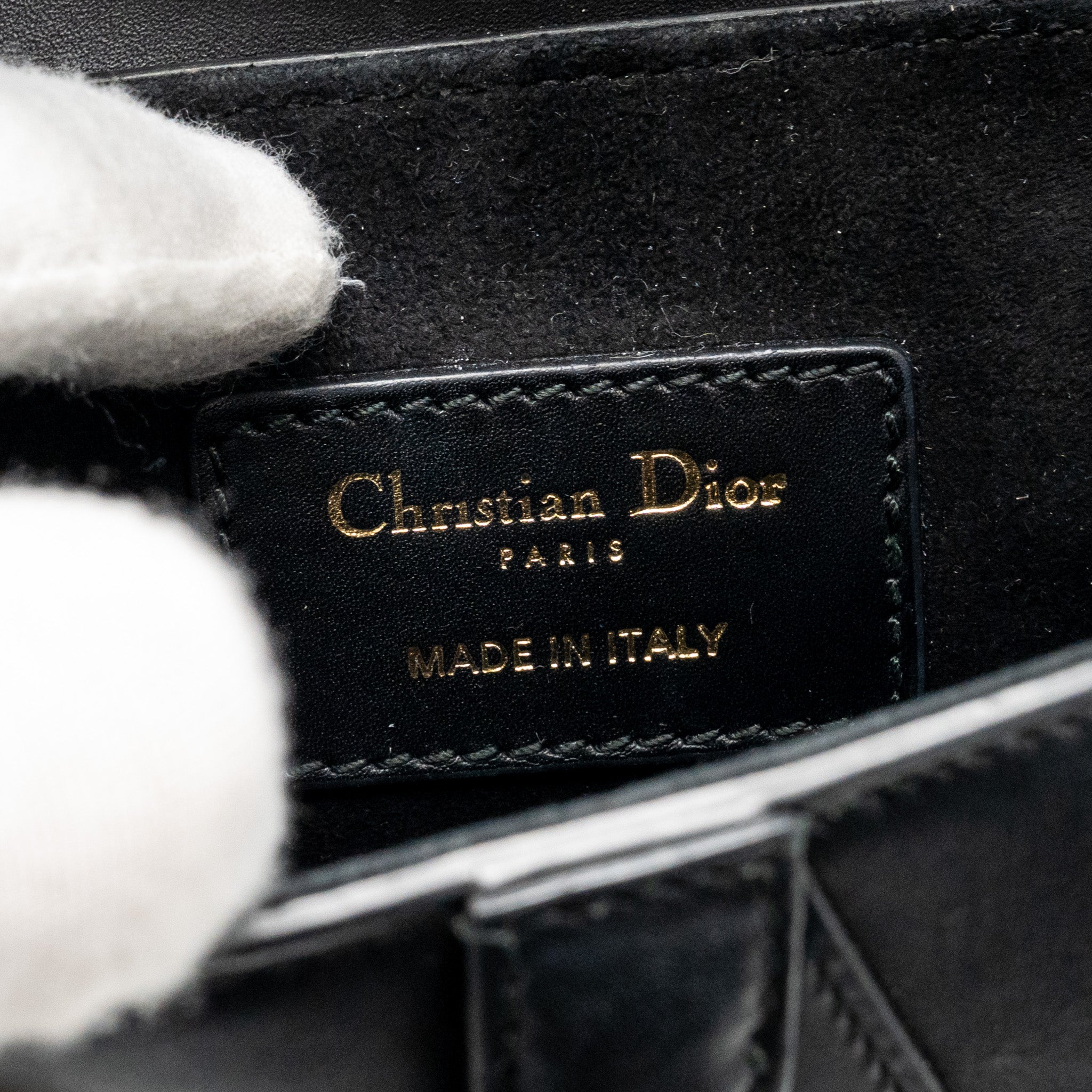 DIOR MINI SADDLE BAG CALFSKIN BLACK GHW