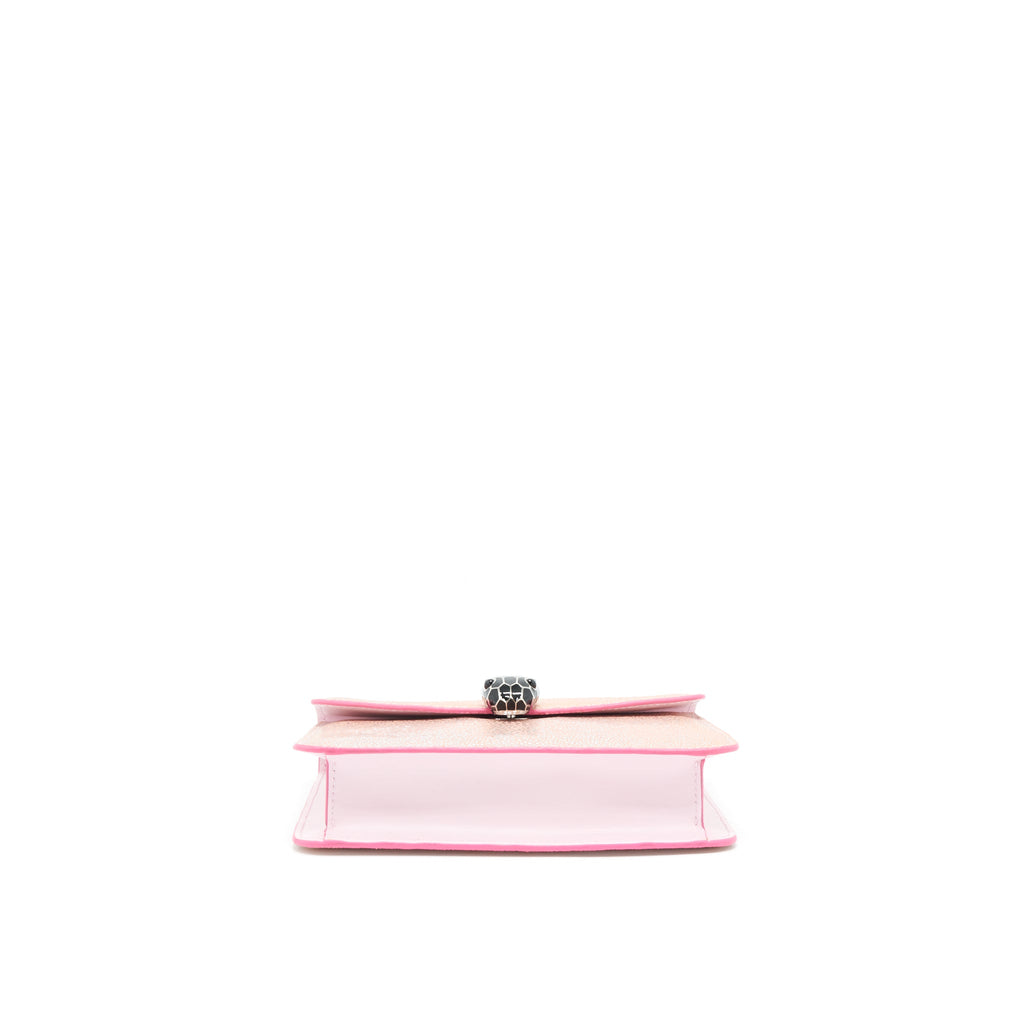 BVLGARI SERPENTI FOREVER BAG ROSA DI FRANCIA CRYSTAL GALUCHAT