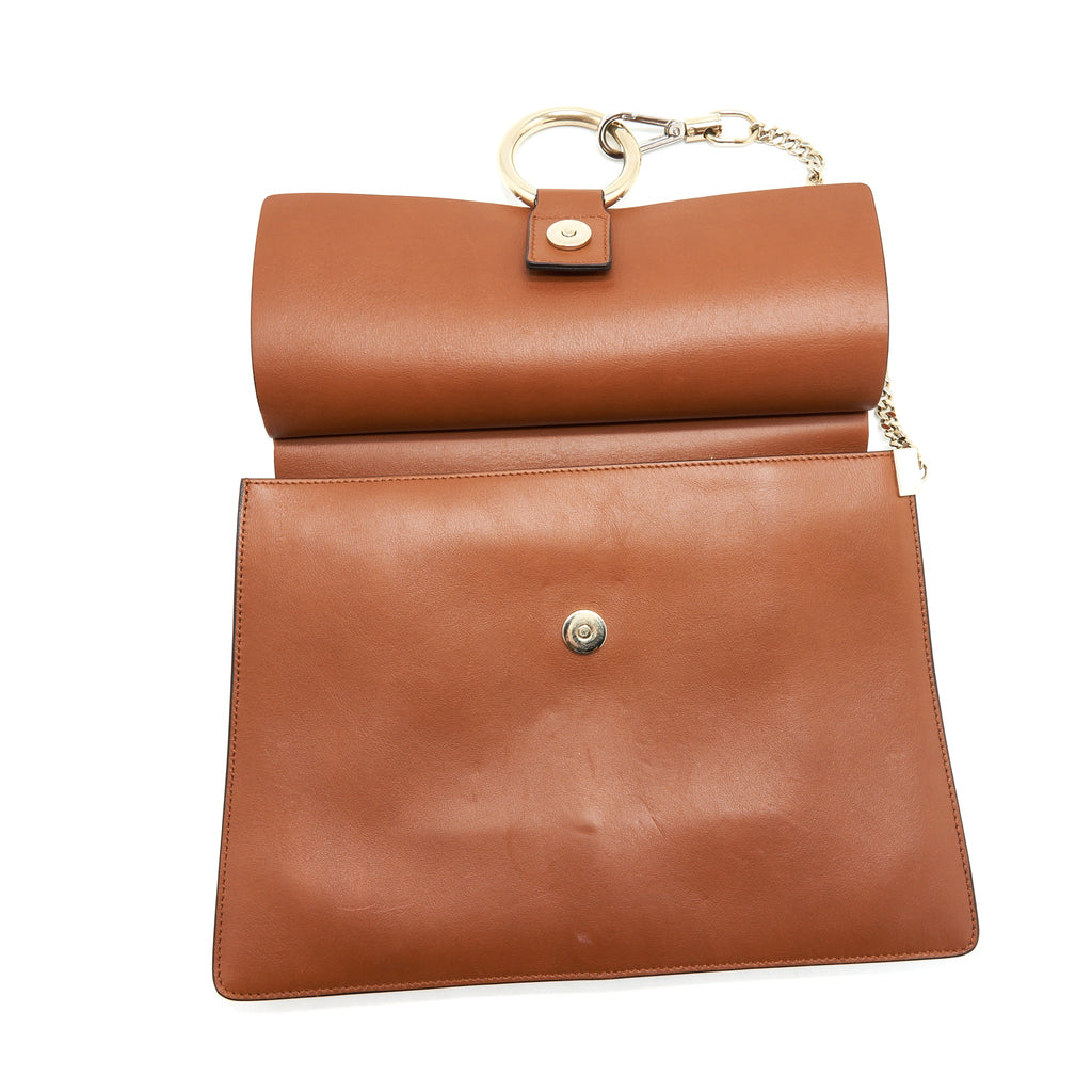 CHLOE FAYE SHOULDER BAG BROWN SHW