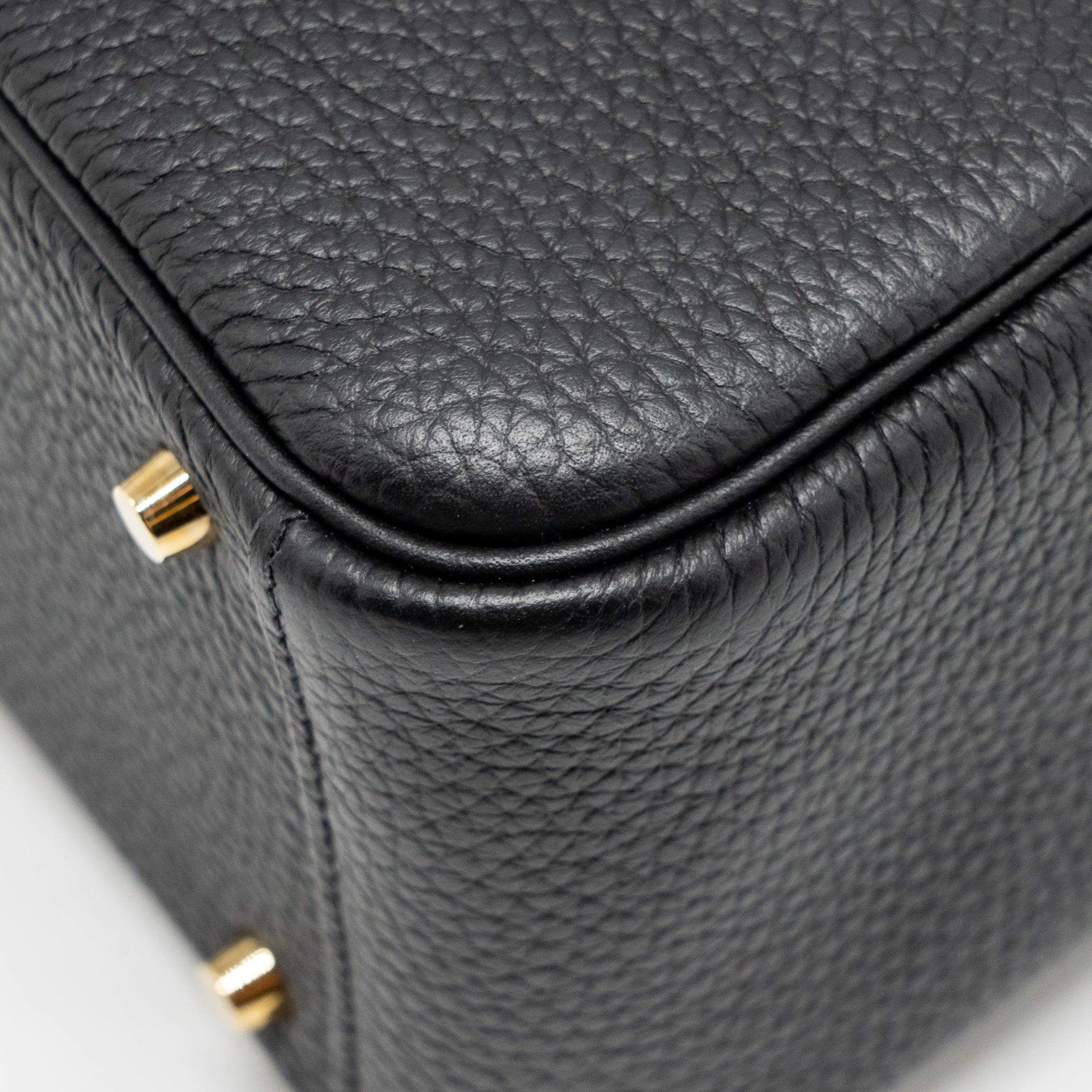 HERMES MINI LINDY CLEMENCE BLACK GHW