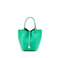 HERMES PICOTIN 18 LOCK BAG ALLIGATOR TOUCH CLEMENCE MENTHE/VERT JADE SHW
