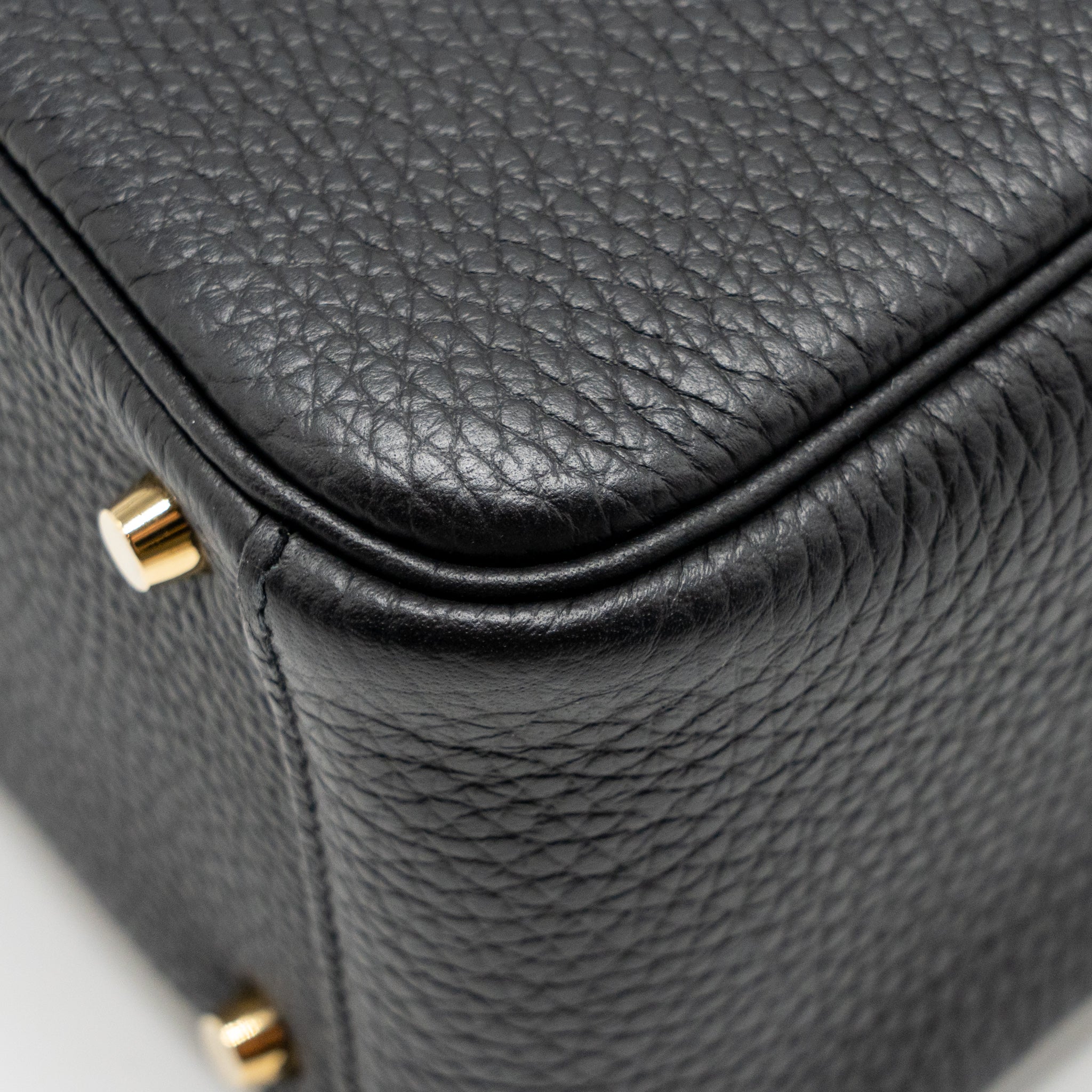 HERMES MINI LINDY CLEMENCE BLACK GHW