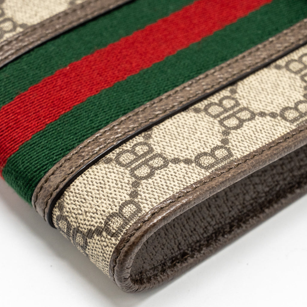 GUCCI X BALENCIAGA THE HACKER PROJECT PHONE CROSSBODY BAG CANVAS/LEATHER BROWN/MULTICOLOUR GHW