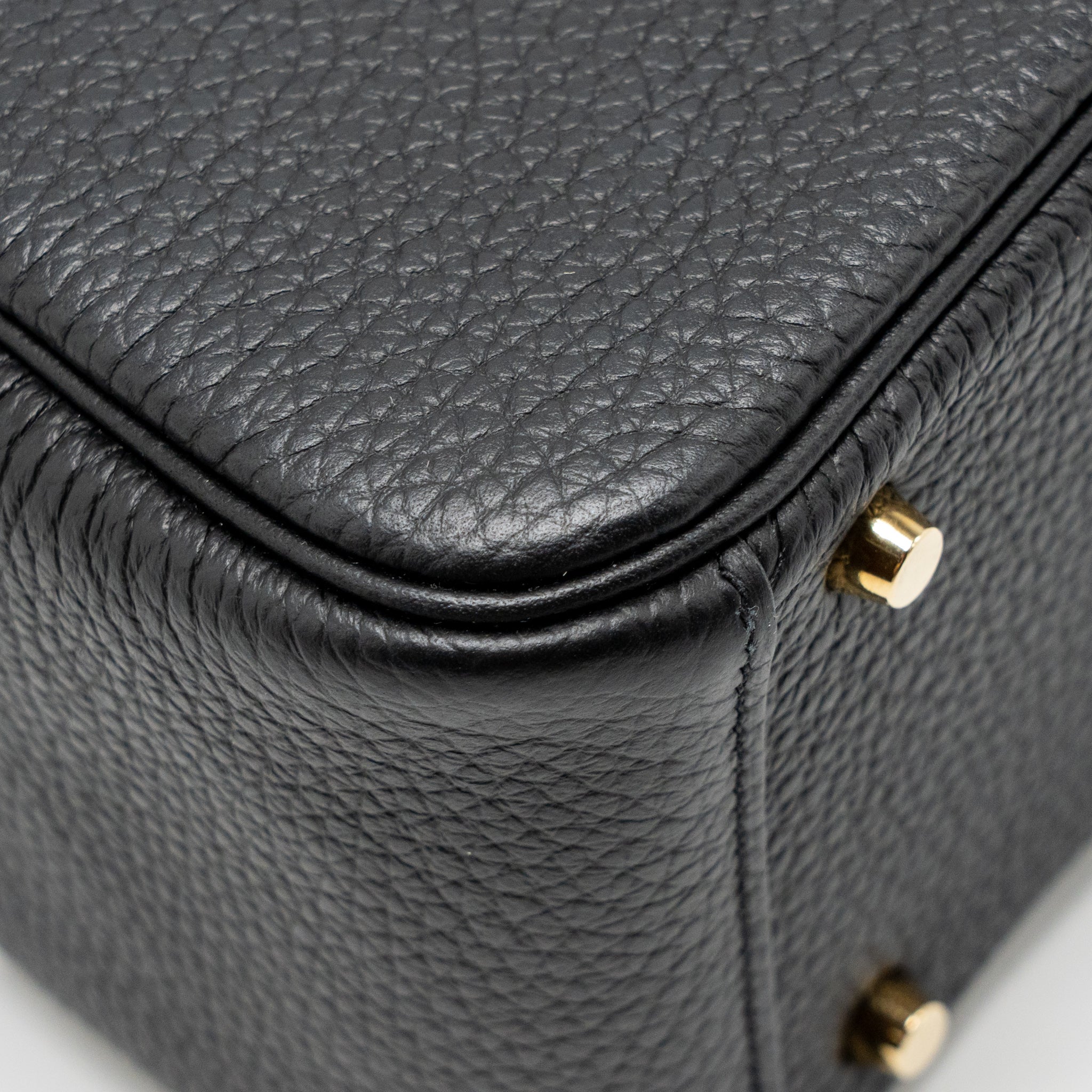 HERMES MINI LINDY CLEMENCE BLACK GHW