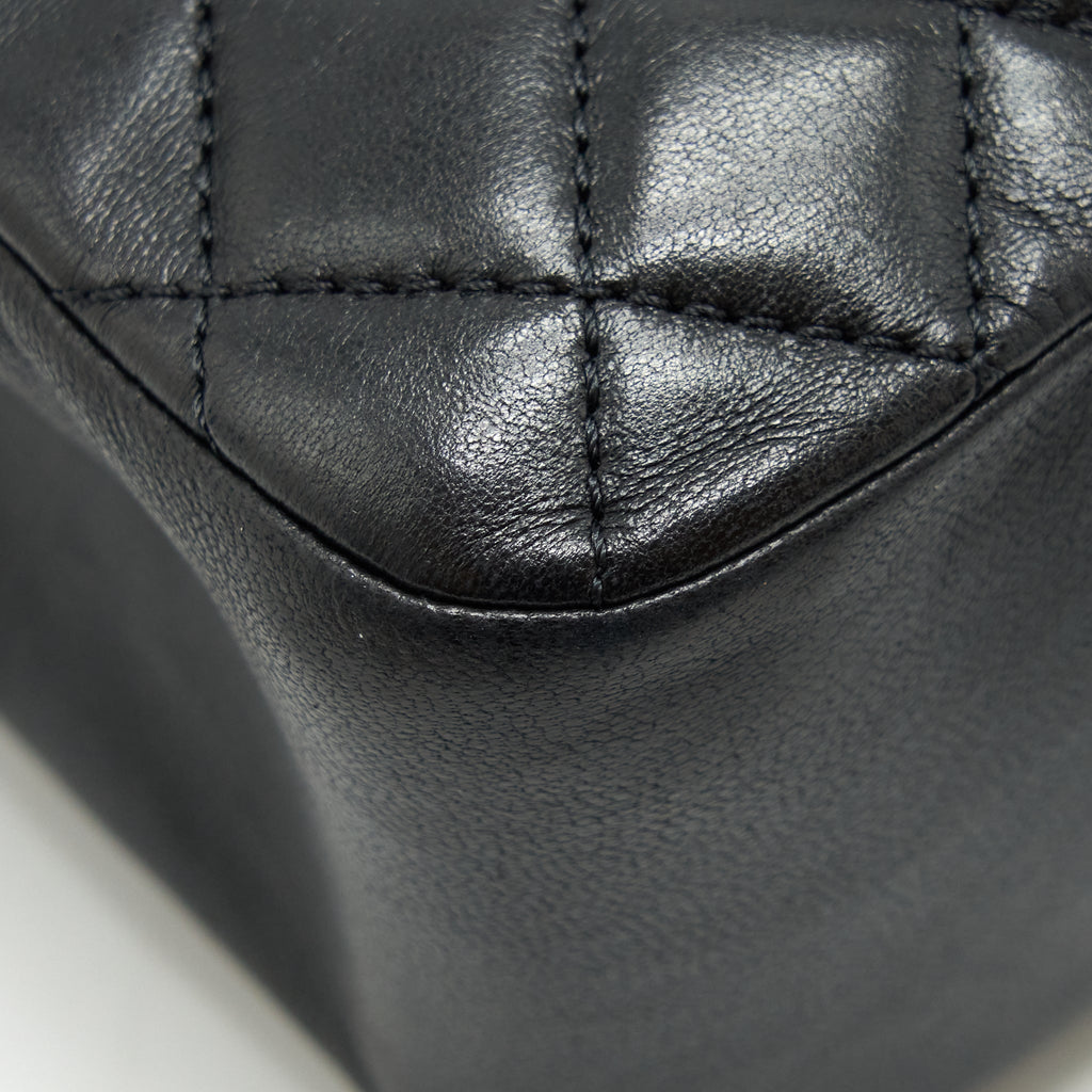 CHANEL WESTMINSTER PEARL SHOULDER BAG LAMBSKIN BLACK SHW