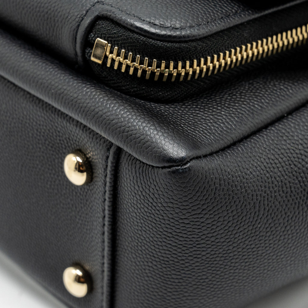 CHANEL MEDIUM BUSINESS AFFINITY CAVIAR BLACK LGHW