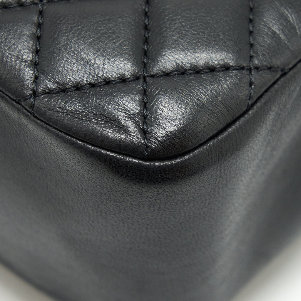 CHANEL WESTMINSTER PEARL SHOULDER BAG LAMBSKIN BLACK SHW