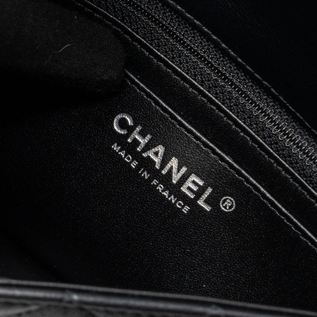 CHANEL MINI RECTANGULAR FLAP BAG LAMBSKIN BLACK SHW (MICROCHIP)