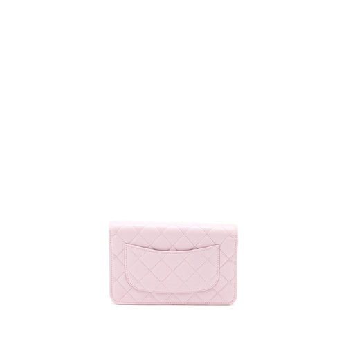 CHANEL CLASSIC WALLET ON CHAIN CAVIAR LIGHT PINK LGHW
