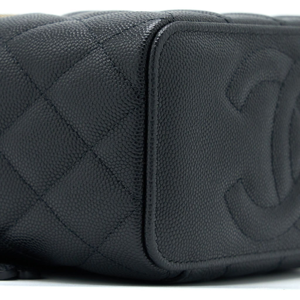 CHANEL LONG VANITY CASE CAVIAR BLACK LGHW