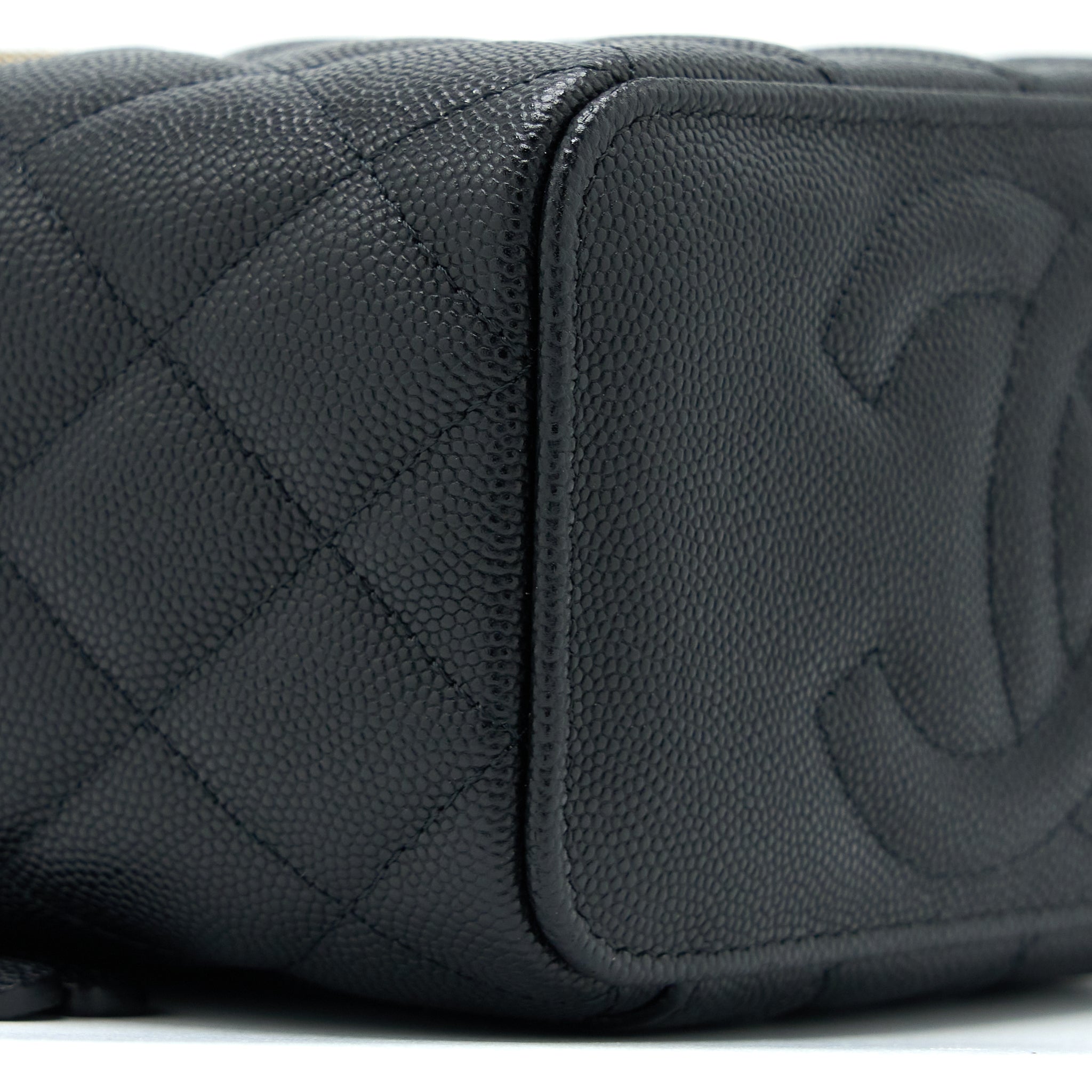 CHANEL LONG VANITY CASE CAVIAR BLACK LGHW