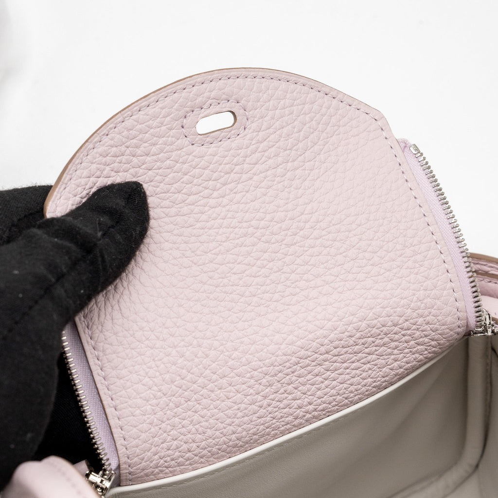 HERMES MINI LINDY CLEMENCE MAUVE PALE SHW