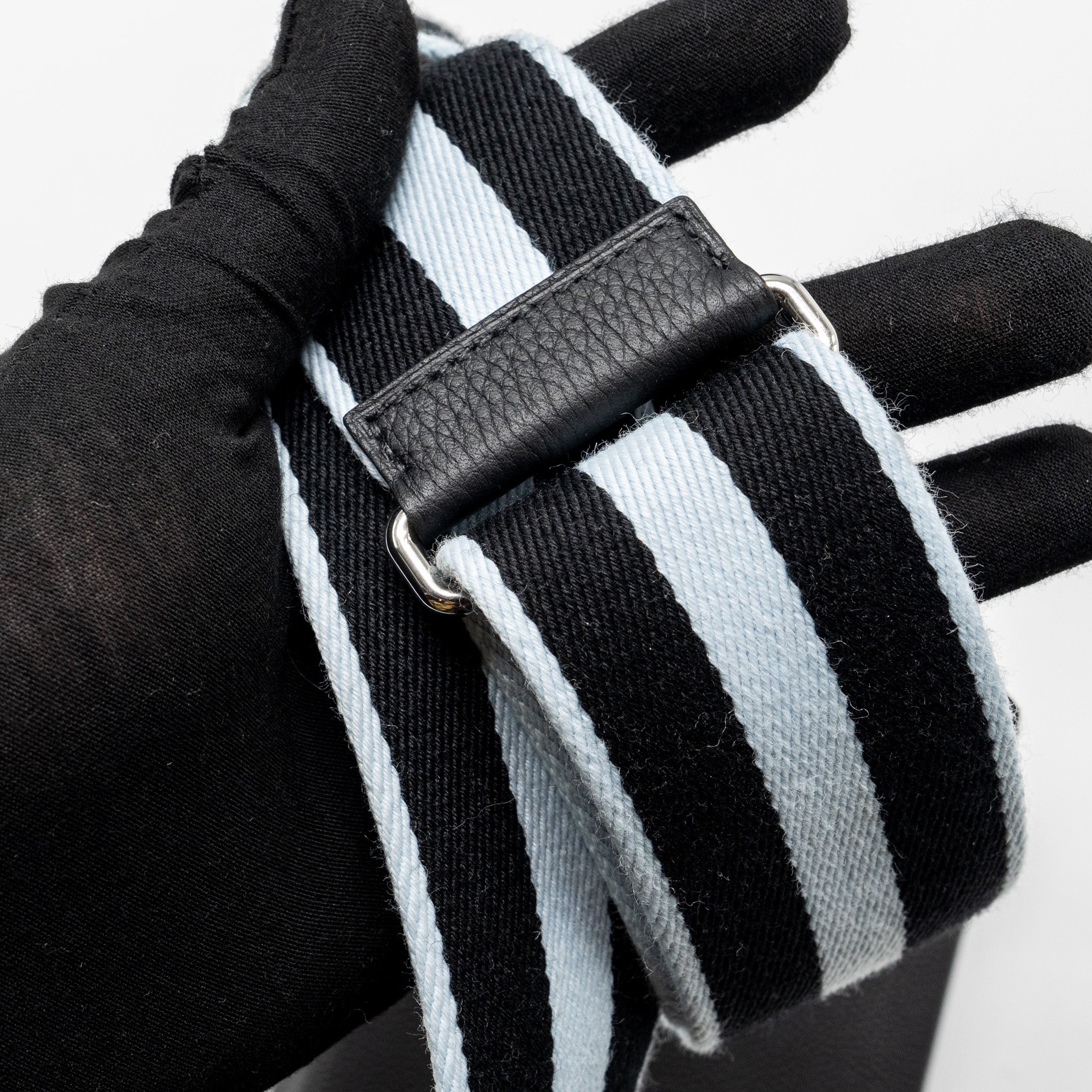 HERMES VIDEPOCHES BAG TOGO BLACK WITH MULTICOLOUR STRAP SHW