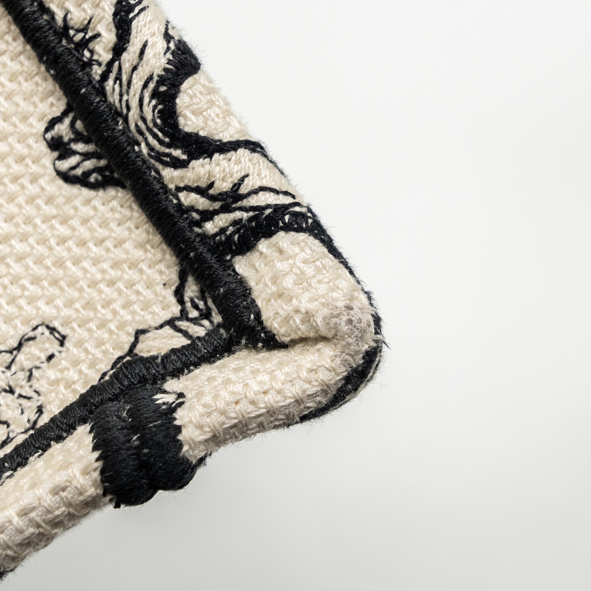 DIOR SMALL BOOK TOTE LATTE/BLACK TOILE DE JOUY ZODIAC EMBROIDERY