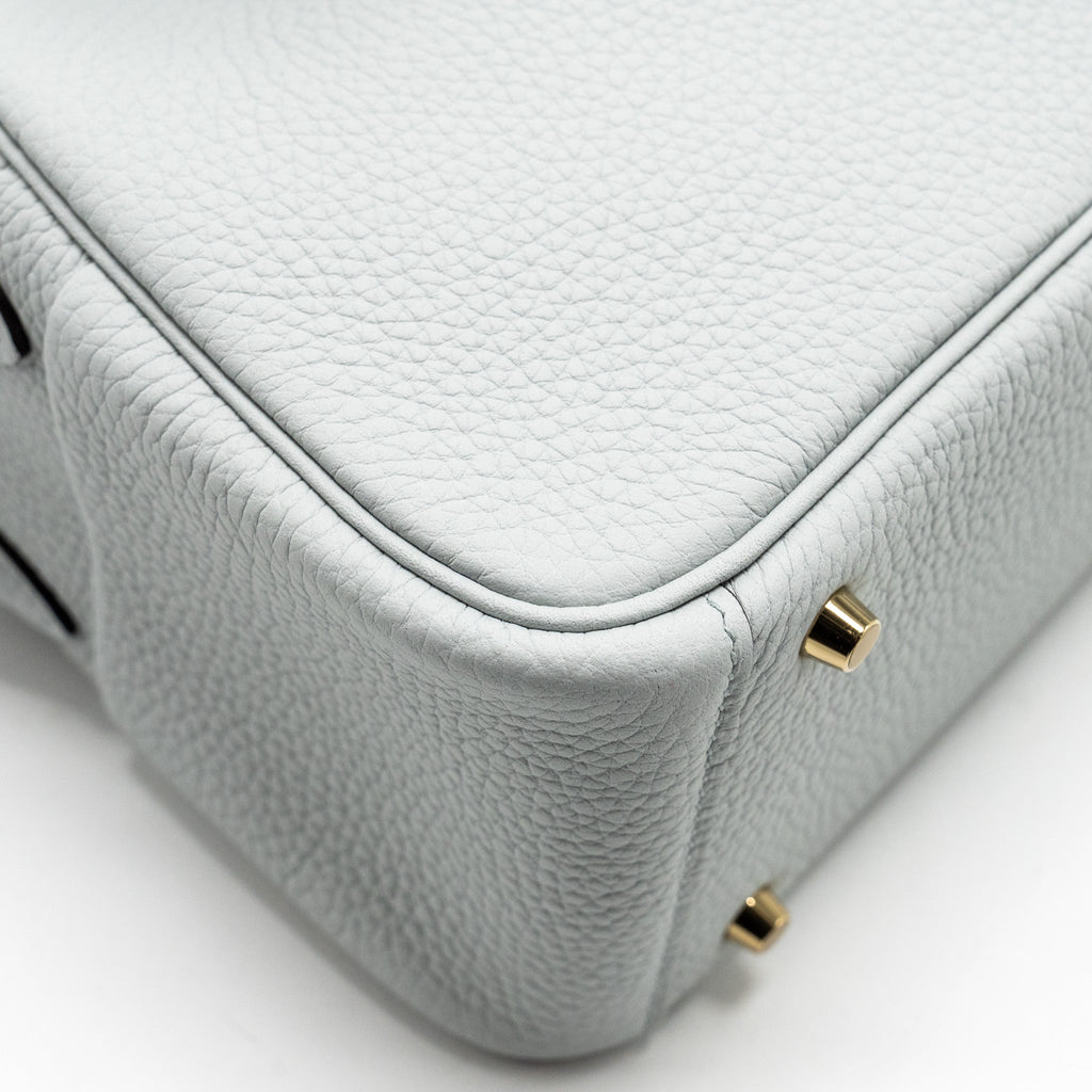 HERMES MINI LINDY CLEMENCE BLUE PALE GHW