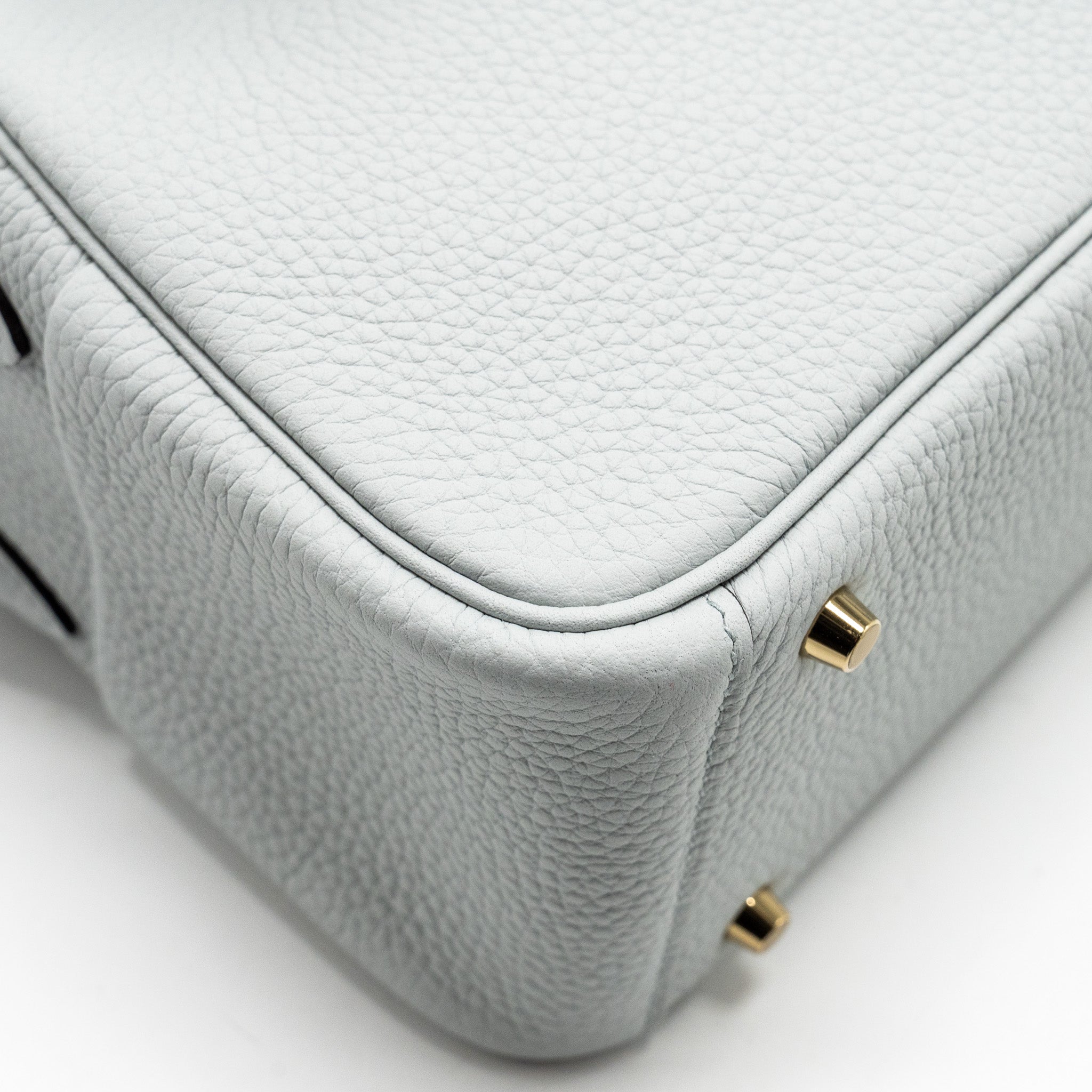 HERMES MINI LINDY CLEMENCE BLUE PALE GHW