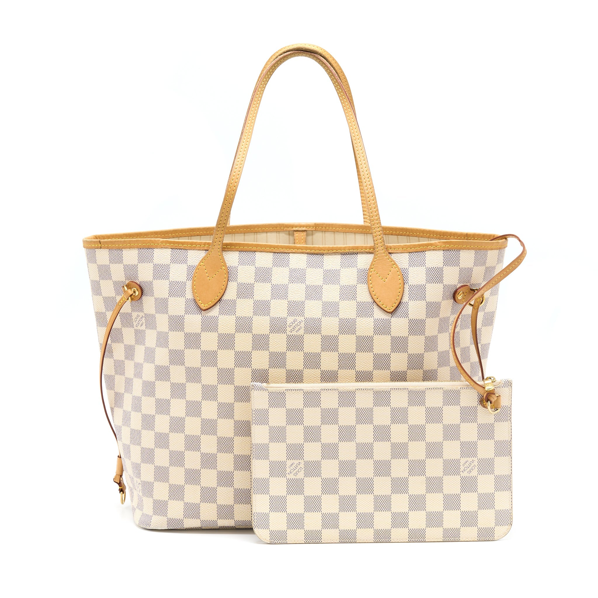 LOUIS VUITTON NEVERFULL MM DAMIER AZUR GHW