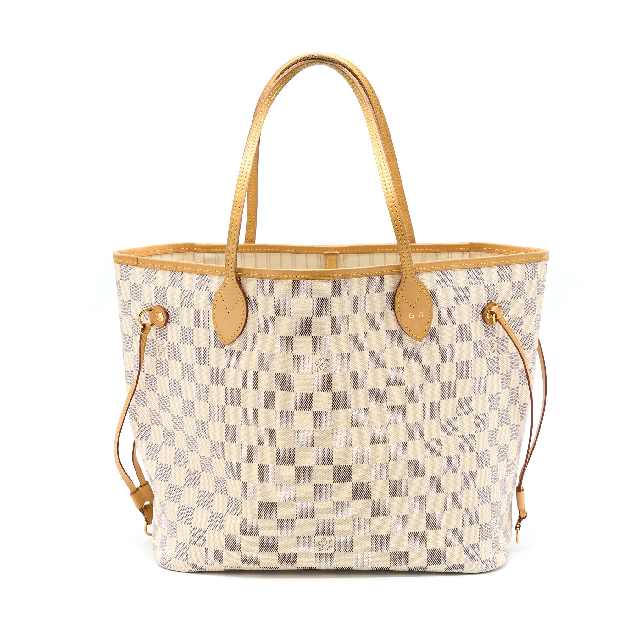 LOUIS VUITTON NEVERFULL MM DAMIER AZUR GHW