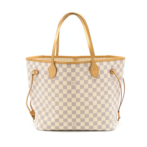 LOUIS VUITTON NEVERFULL MM DAMIER AZUR GHW