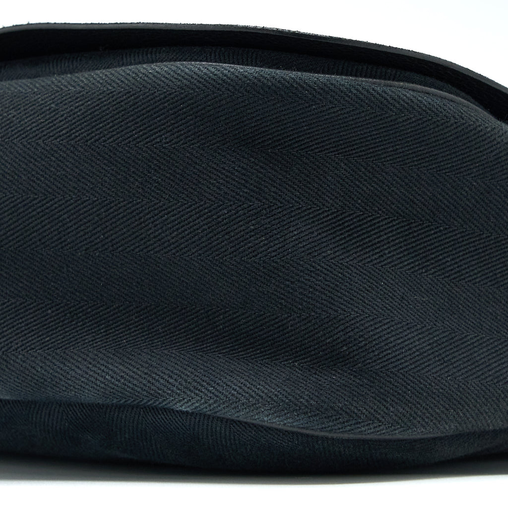 HERMES COLORADO GM BAG VACHE LIEGEE LEATHER / CANVAS BLACK SHW