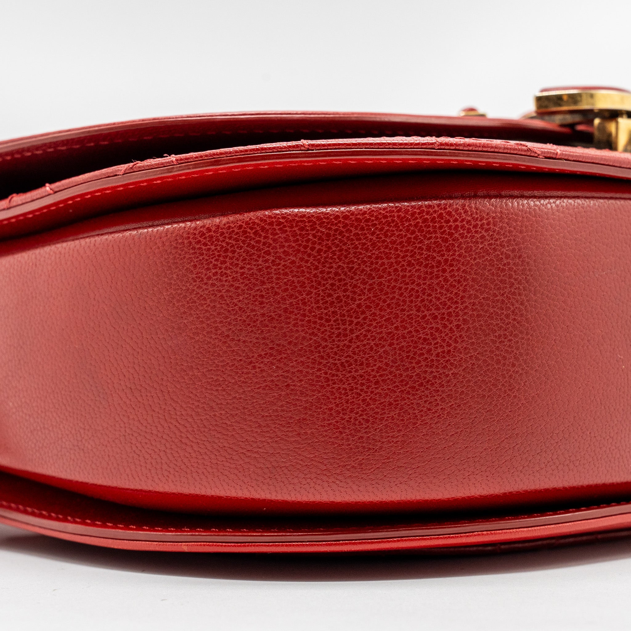 CHANEL MEDIUM COCO CURVE FLAP BAG CALFSKIN RED GHW