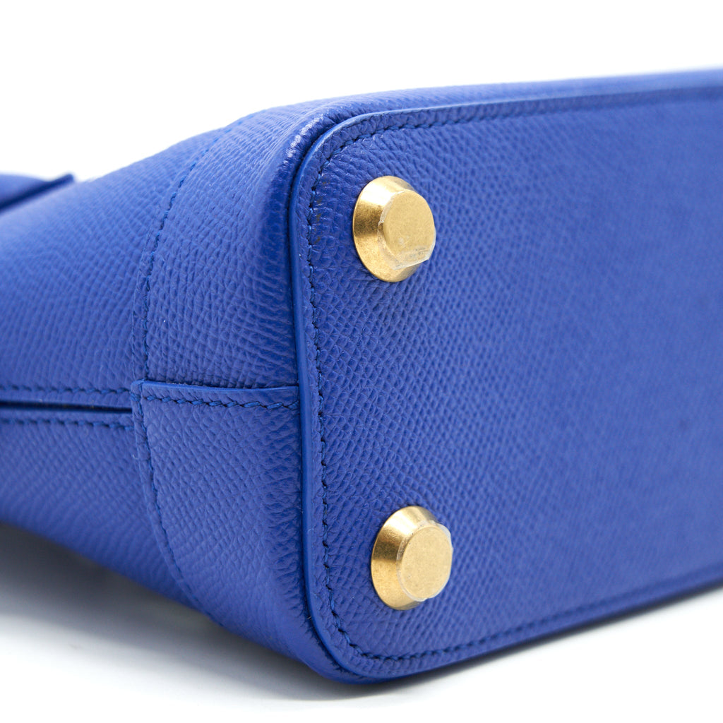 BALENIAGA VILLA TOP HANDLE BAG XXS BLUE