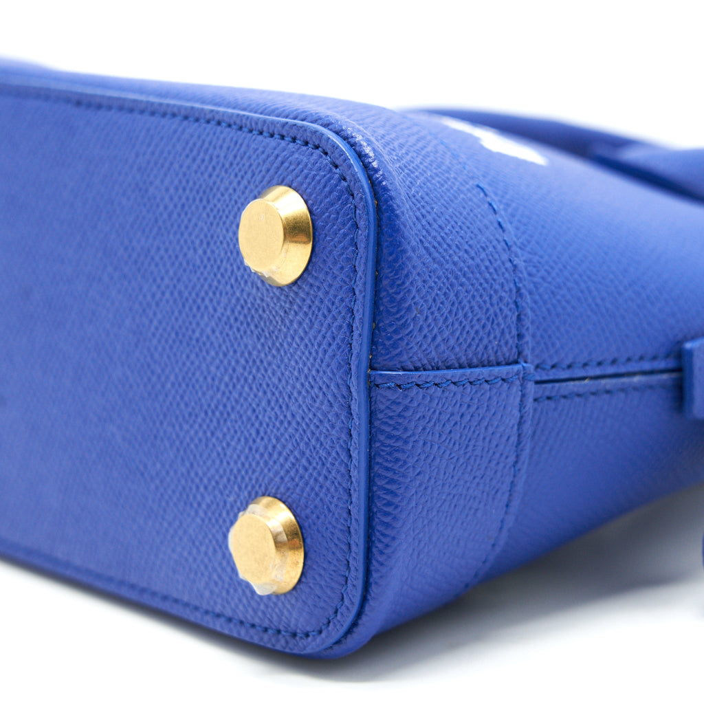 BALENIAGA VILLA TOP HANDLE BAG XXS BLUE