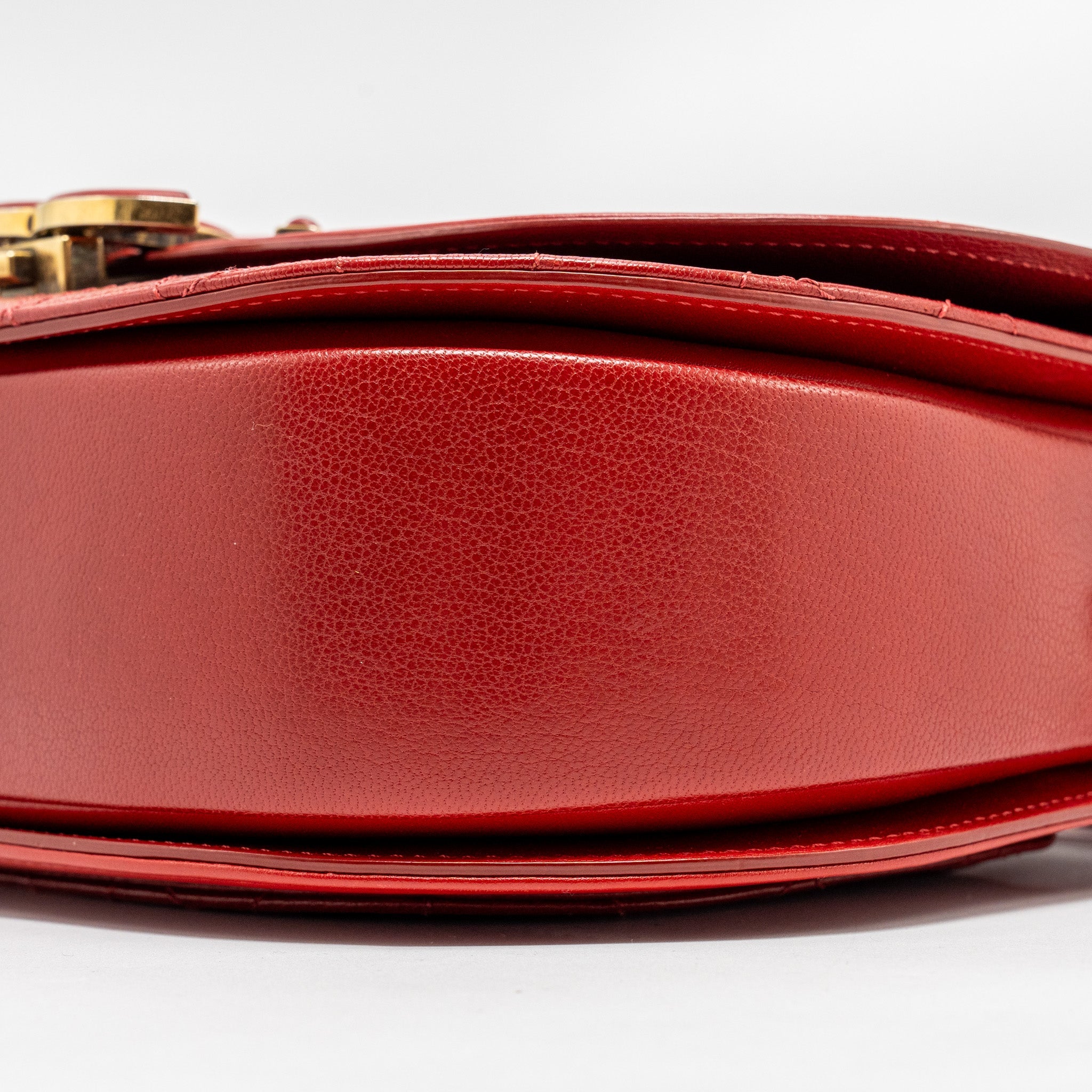 CHANEL MEDIUM COCO CURVE FLAP BAG CALFSKIN RED GHW