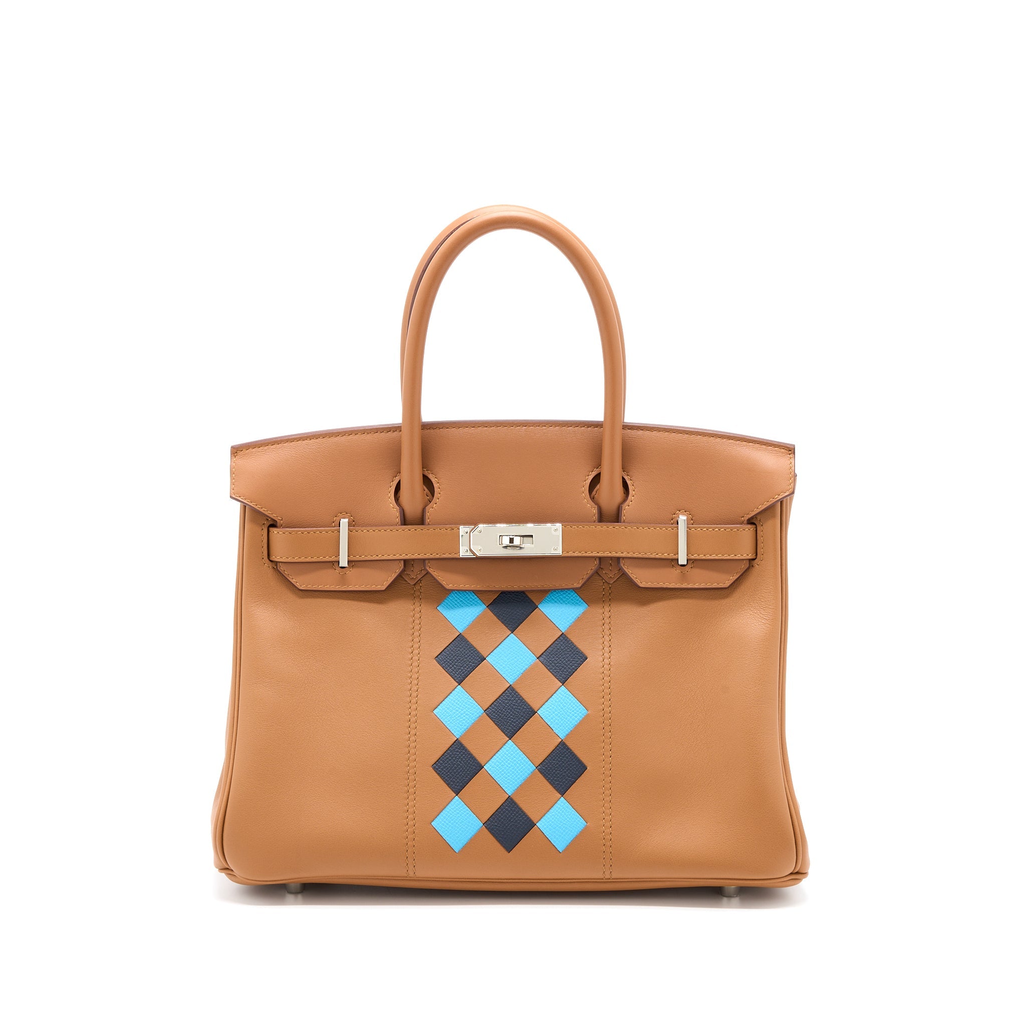 HERMES BIRKIN 30 TRESSAGE SWIFT/ EPSOM GOLD/BLEU INDIGO/BLEU NORD SHW