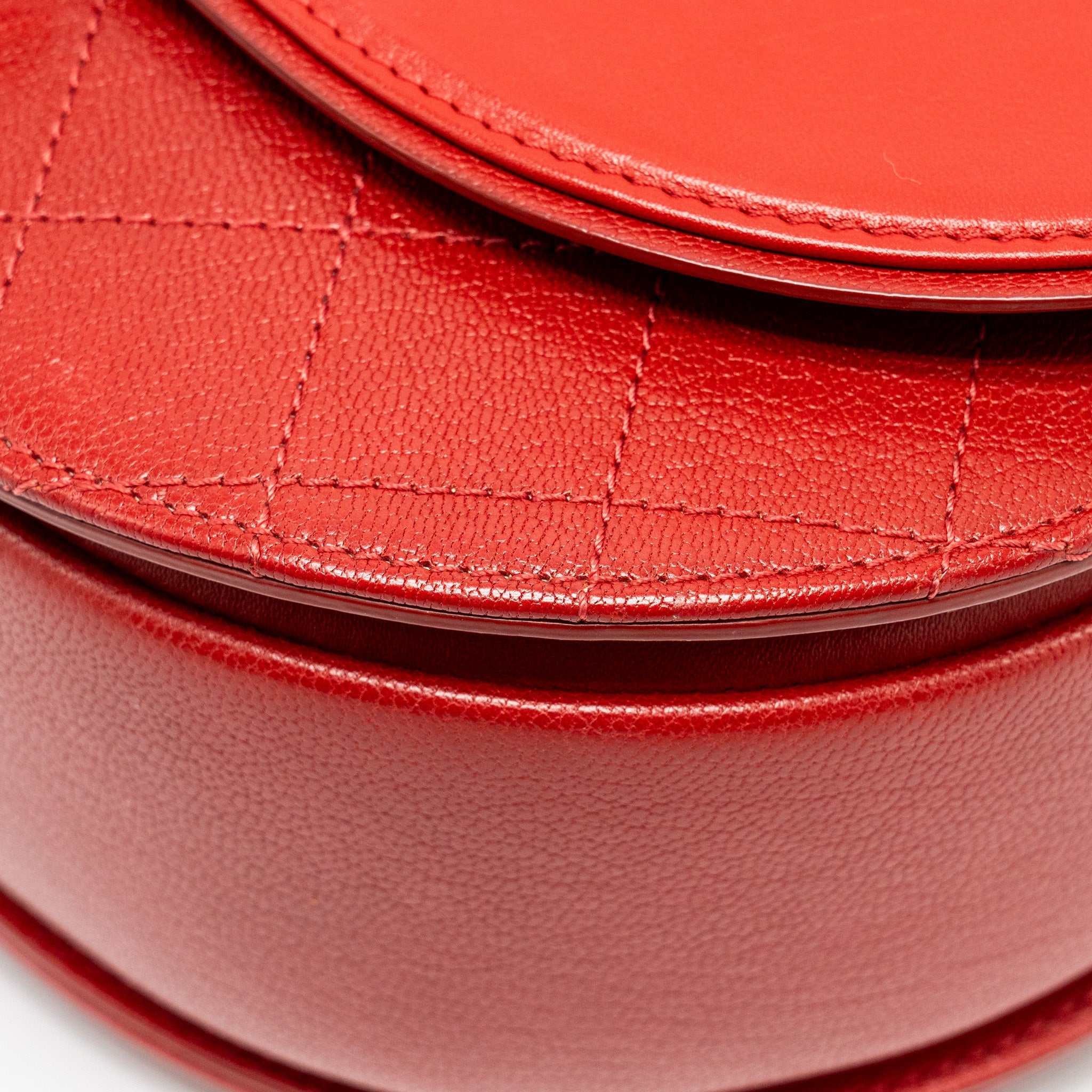 CHANEL MEDIUM COCO CURVE FLAP BAG CALFSKIN RED GHW