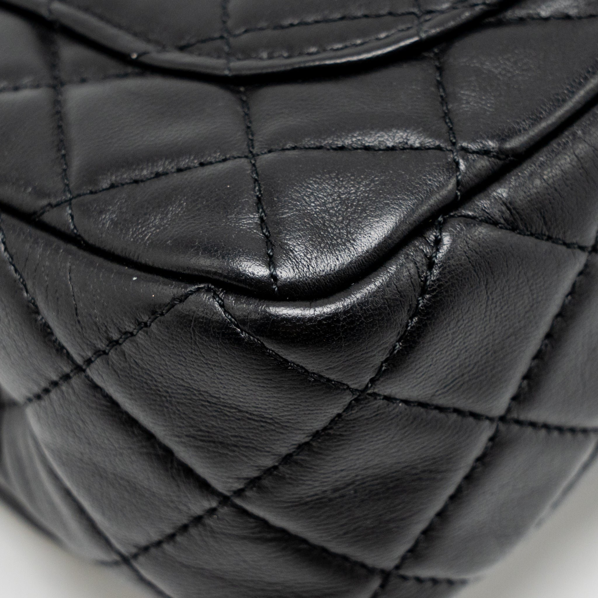 CHANEL PEARL CRUSH MINI RECTANGULAR FLAP BAG LAMBSKIN BLACK GHW (MICROCHIP)
