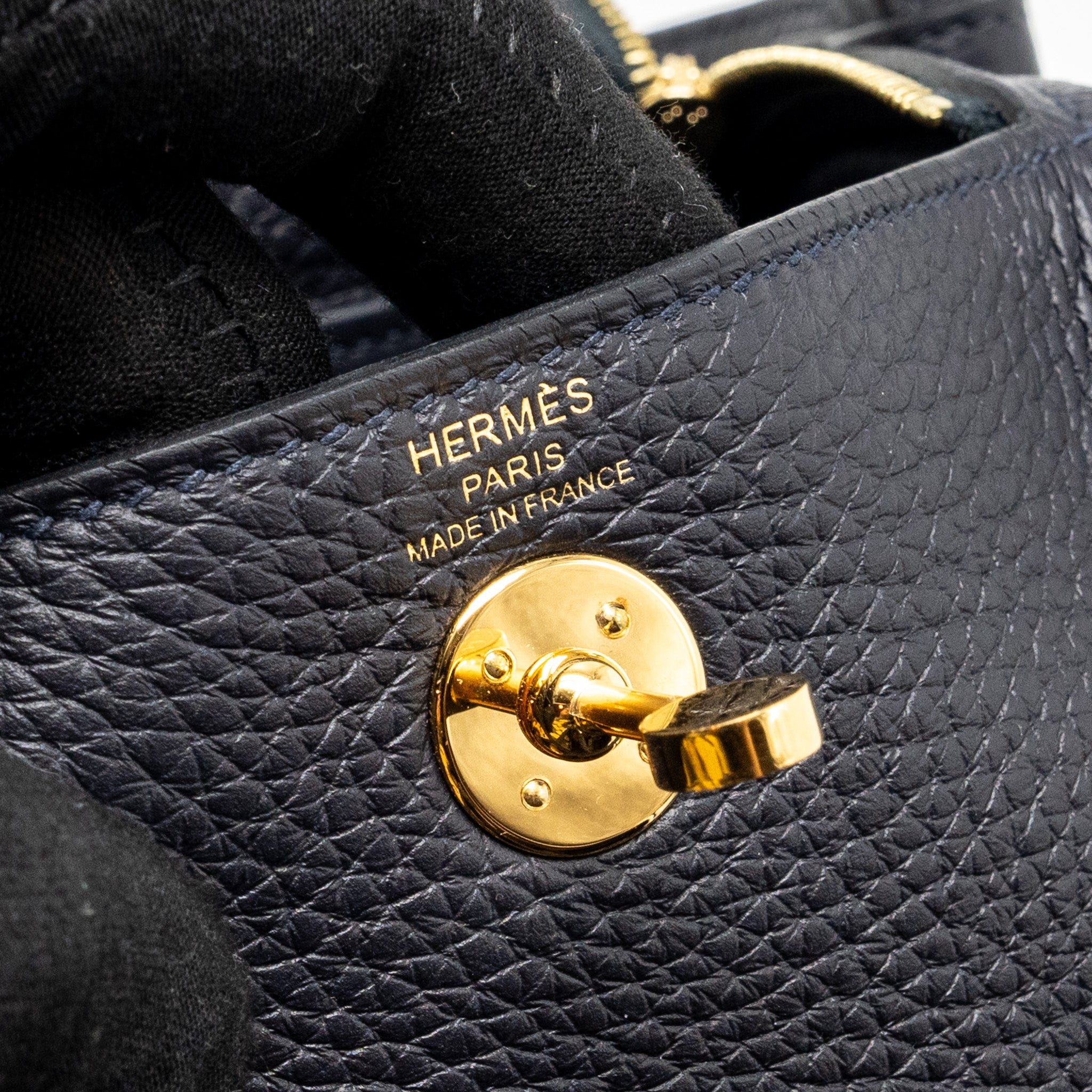HERMES MINI LINDY CLEMENCE CABAN GHW
