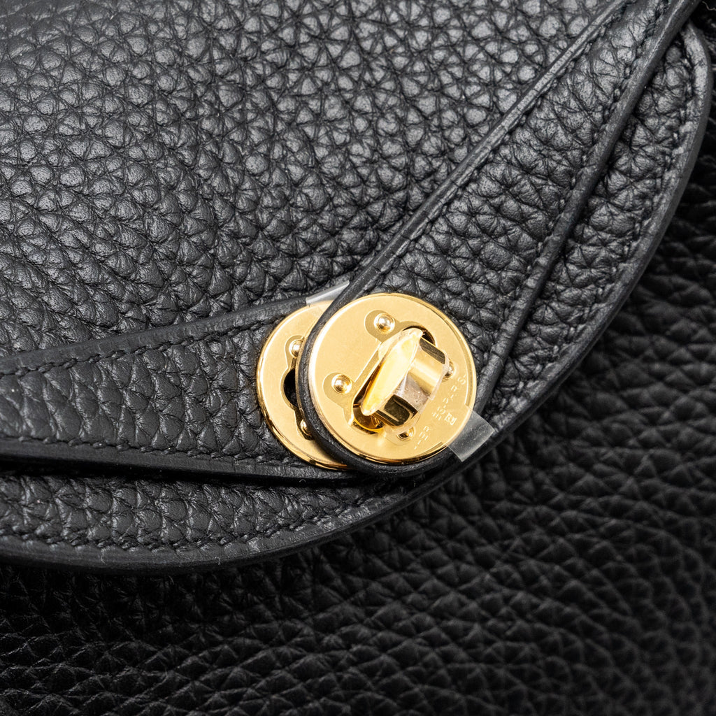 HERMES MINI LINDY CLEMENCE BLACK GHW