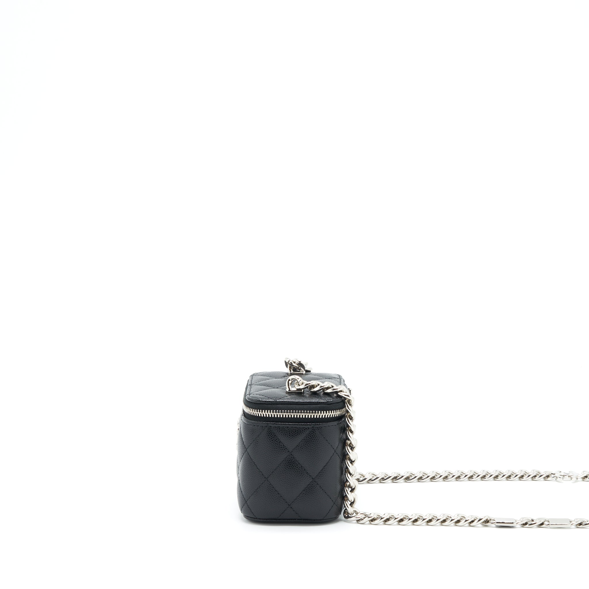 CHANEL 22S MINI VANITY WITH COCO GIANT CHAIN CAVIAR BLACK SHW