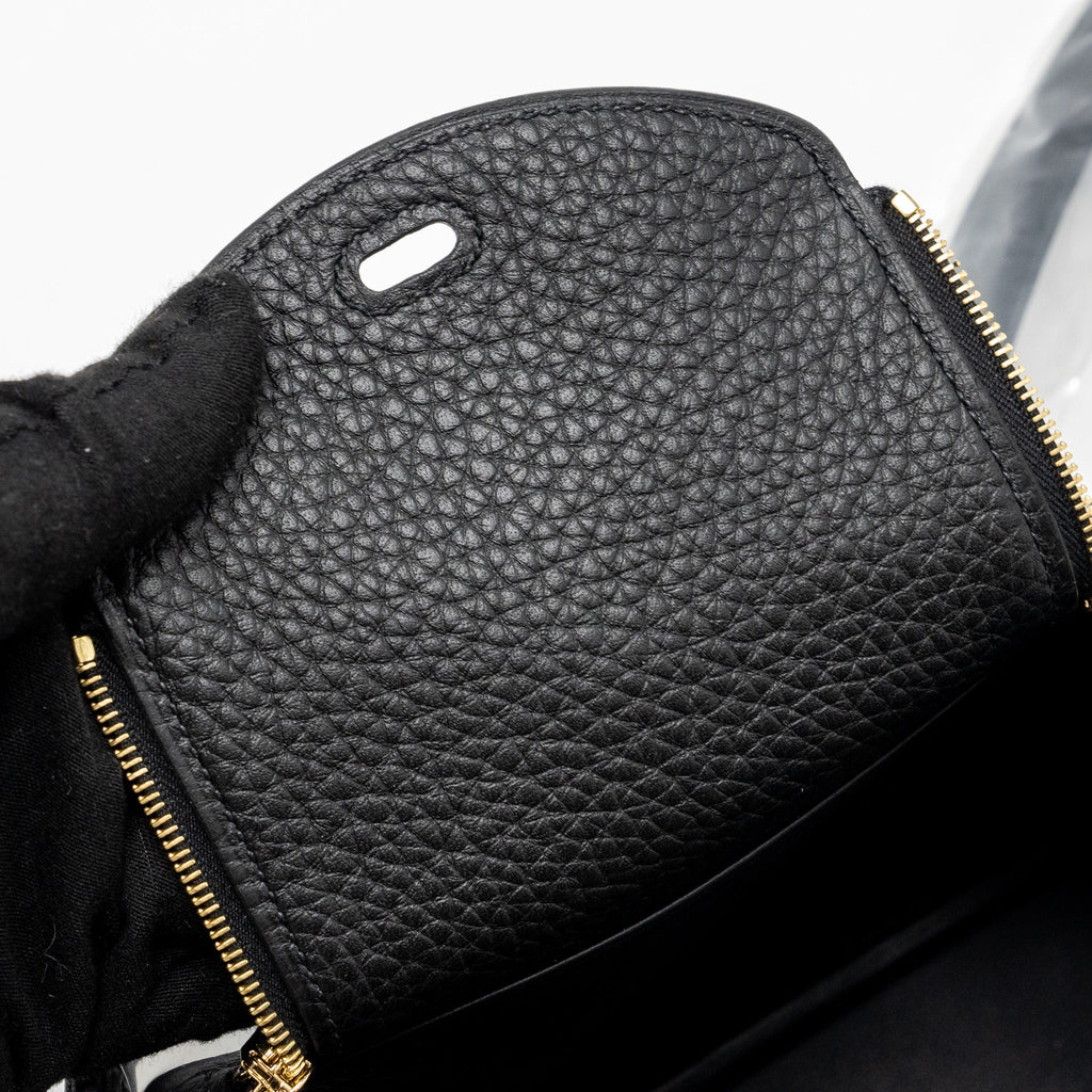 HERMES MINI LINDY CLEMENCE BLACK GHW