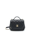CHANEL SMALL BUSINESS AFFINITY CAVIAR BLACK LGHW(MICROCHIP)