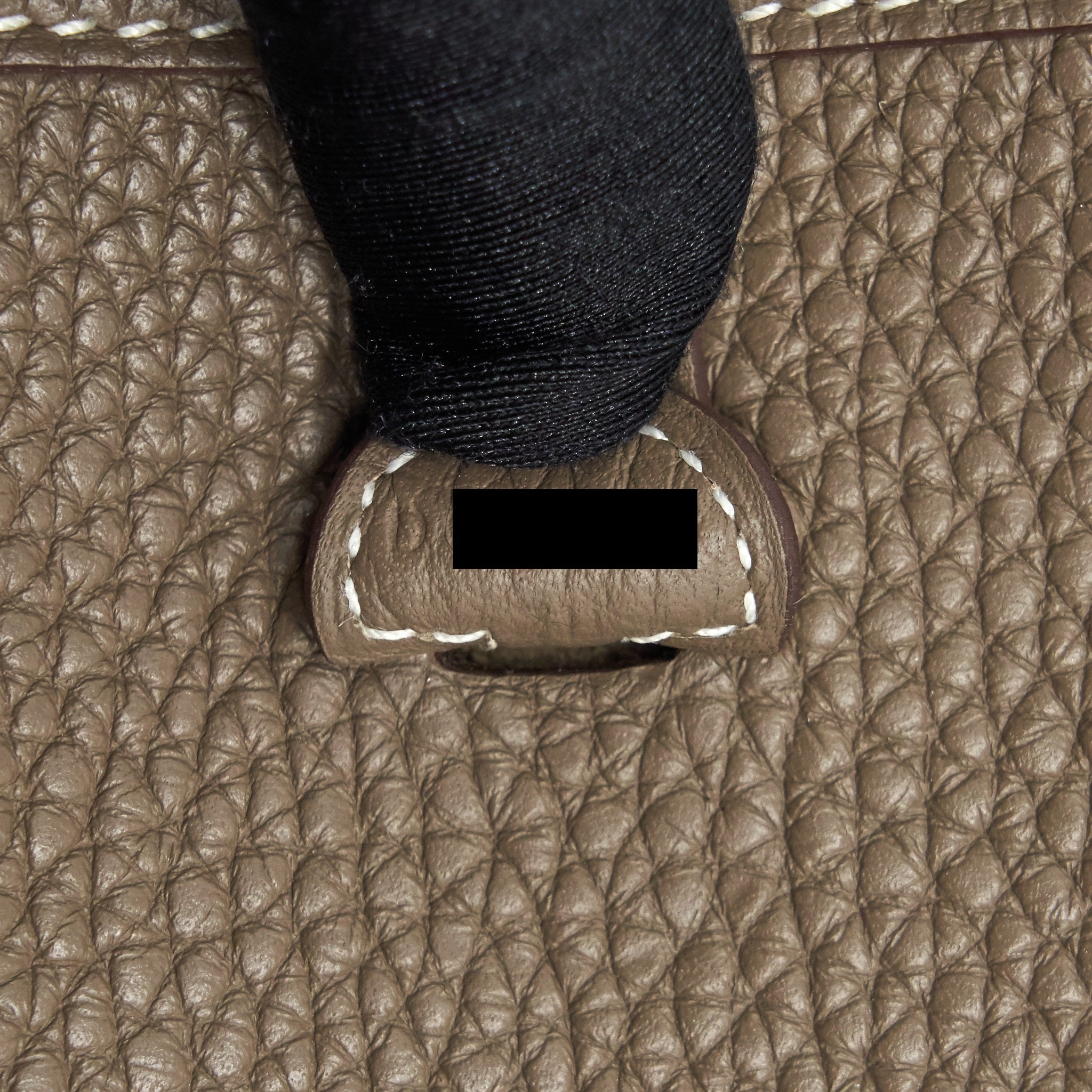 HERMES MINI EVELYNE ETOUPE WITH BLUE NUIT STRAP SHW