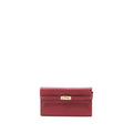 HERMES KELLY CLASSIC GHILLIES WALLET SWIFT K1 ROUGE GRENAT GHW