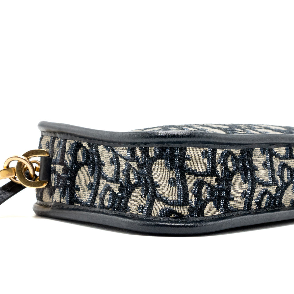 DIOR DIORQUAKE POUCH WITH CLUTCH OBLIQUE JACQUARD CANVAS BLUE GHW