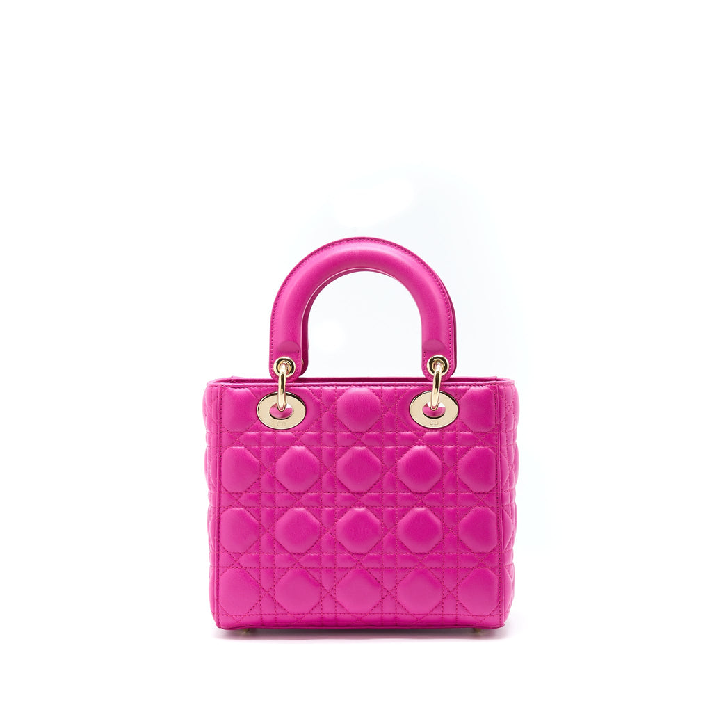 DIOR SMALL LADY DIOR LAMBSKIN PINK GHW