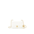 CHANEL 21B PEARL CRUSH SQUARE MINI FLAP BAG WHITE GHW
