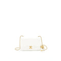 CHANEL 21B PEARL CRUSH MINI SQUARE FLAP BAG WHITE GHW